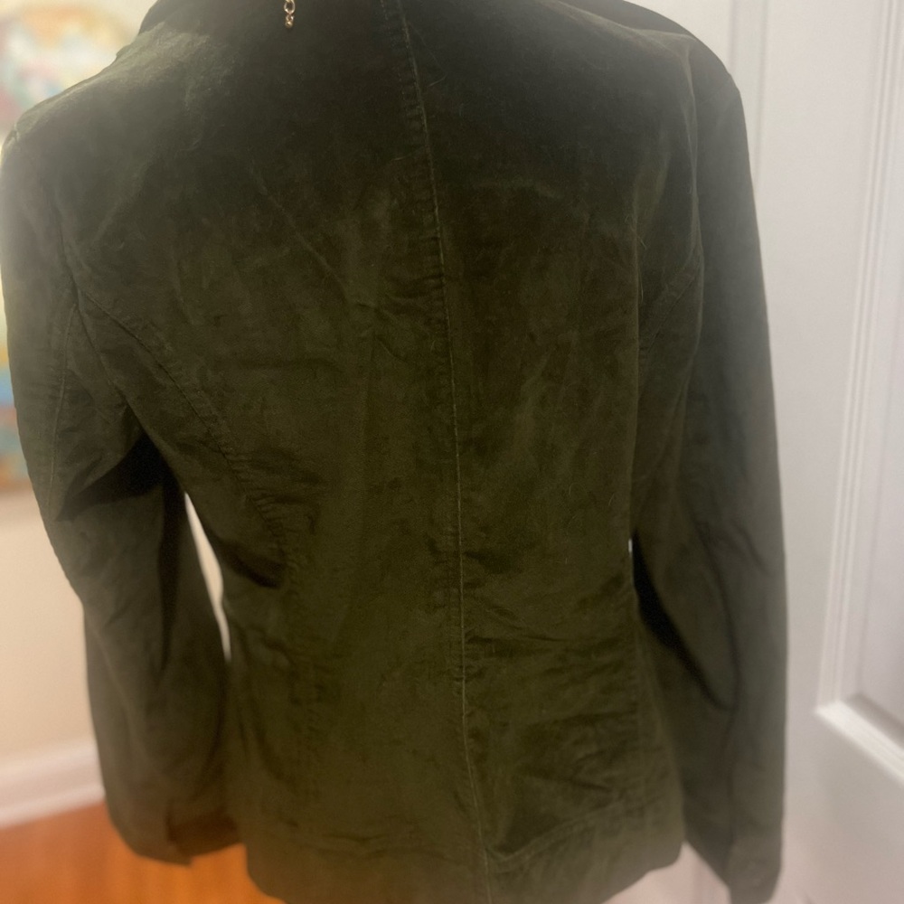 Talbots Olive Green Button-Down Blazer Jacket - W… - image 3